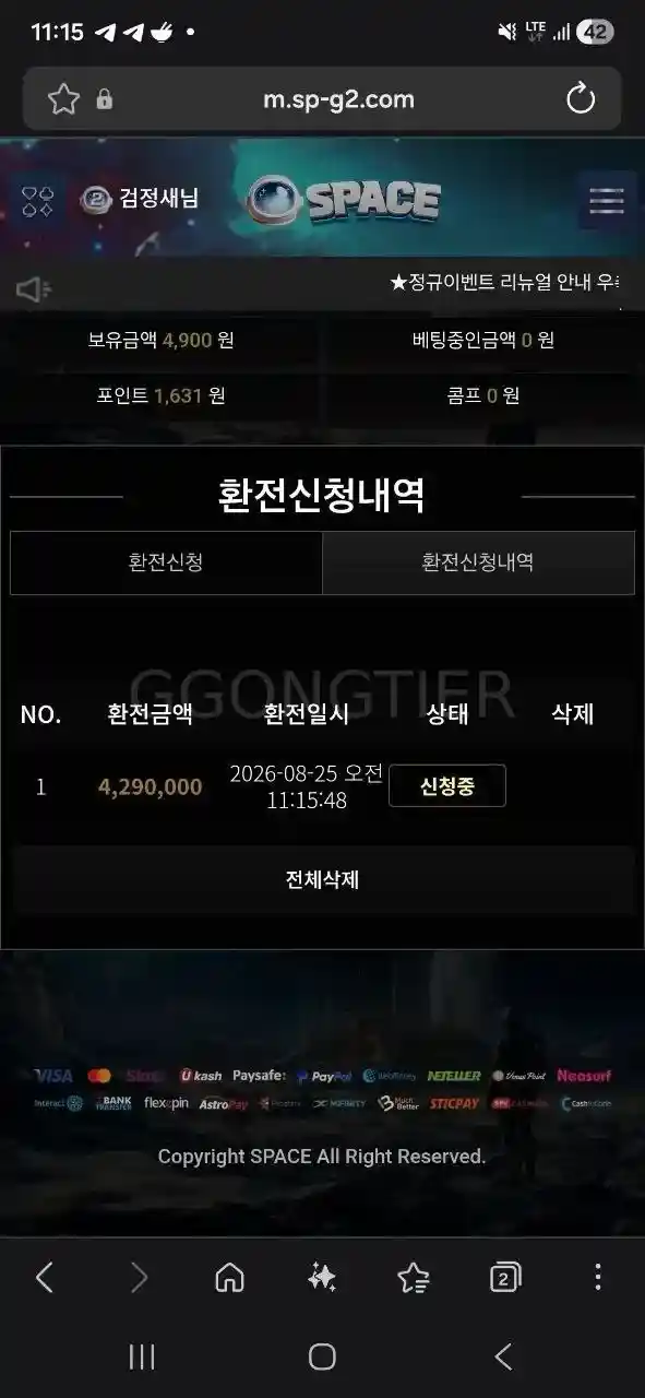 우주 먹튀 전액감김 (3)